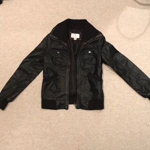 Target Black Leather Jacket Small